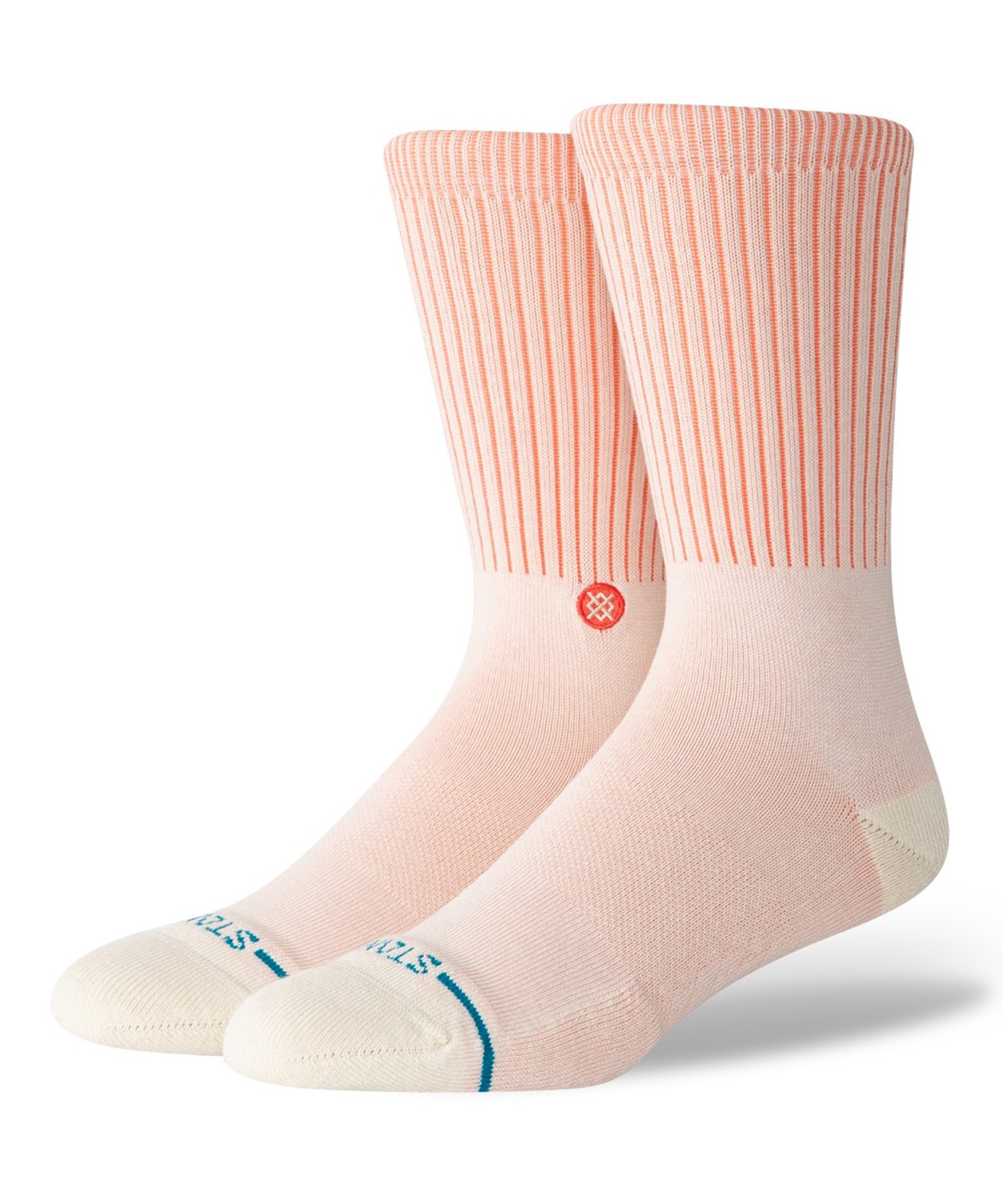 STANCE スタンス ソックス 靴下 ストライプ ICON POP CREW A556A25ICO#COR(CORAL-M)