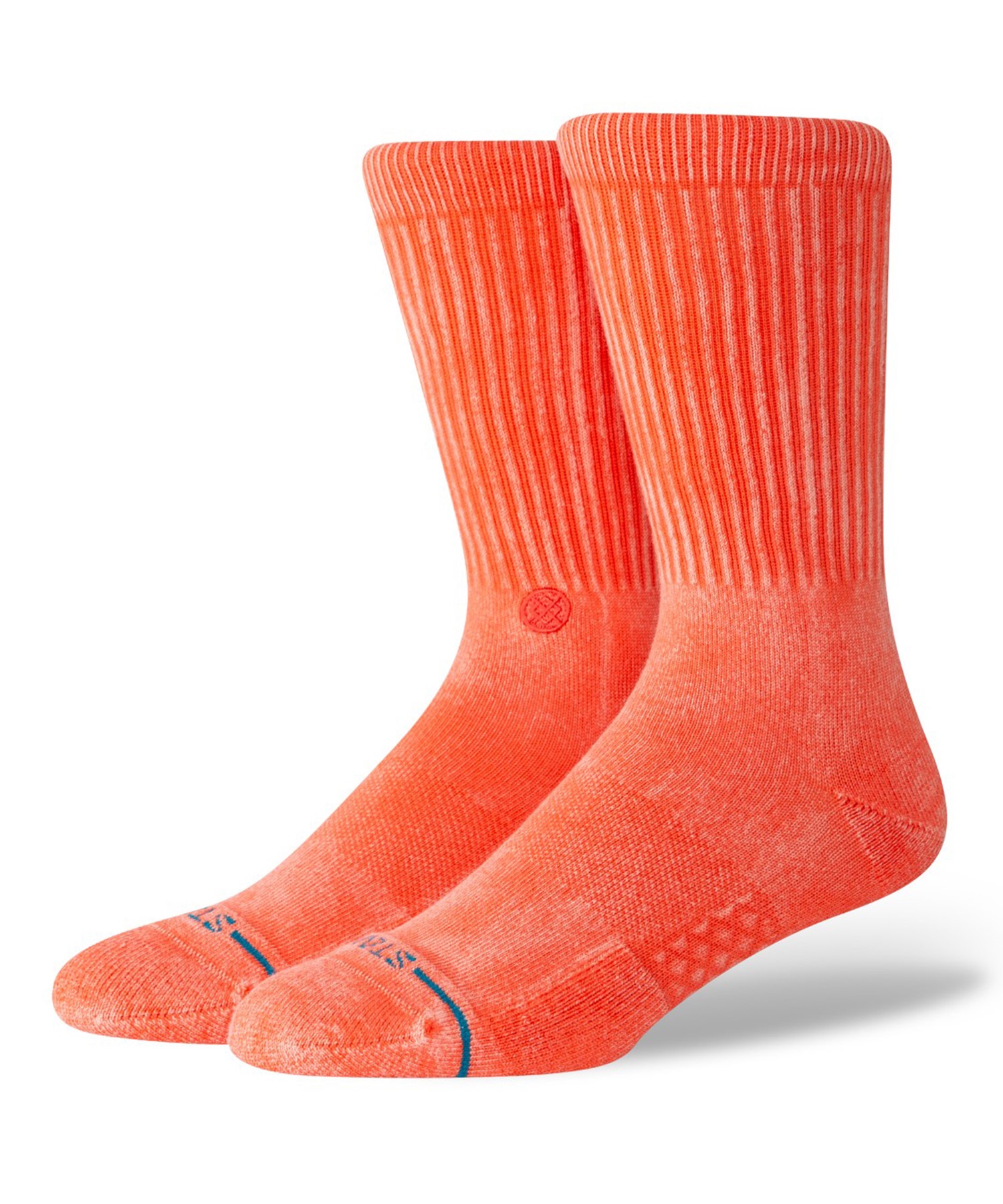 STANCE スタンス ソックス 靴下 無地 ICON DYED CREW A556A25IDC#COR(CORAL-M)