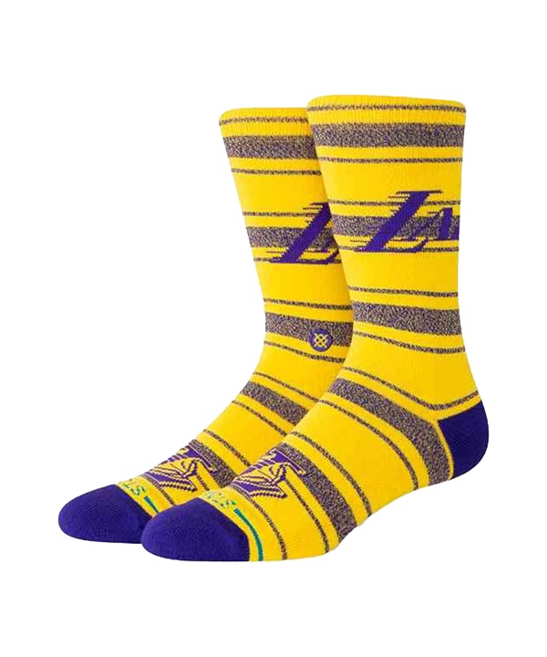 STANCE スタンス ソックス NBA チームソックス LAKERS HOMESICK CREW A556D25LHC#GLD