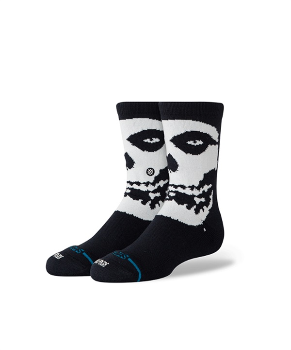STANCE スタンス ソックス 靴下 キッズ ジュニア MISFITS コラボ BEWARE KIDS CREW K555C25BEW#BLK