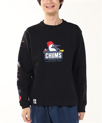 CHUMS チャムス トレーナー スウェット メンズ 裏起毛 ブービー カーリング クルートップ CH00-1517(K001-M)