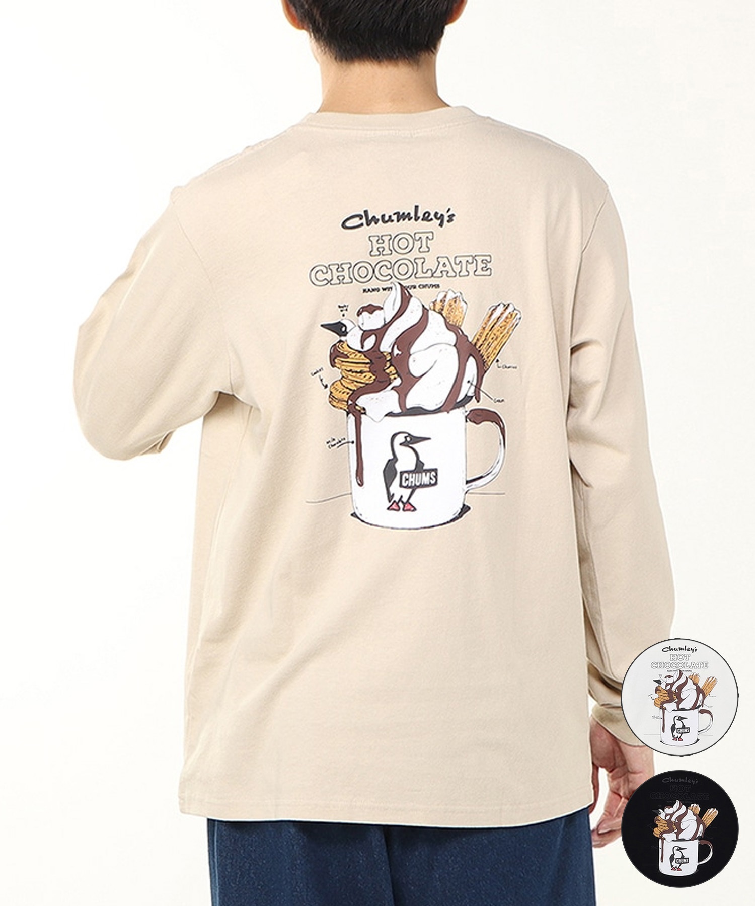 CHUMS チャムス 長袖 Tシャツ ロンT メンズ バックプリント ホット