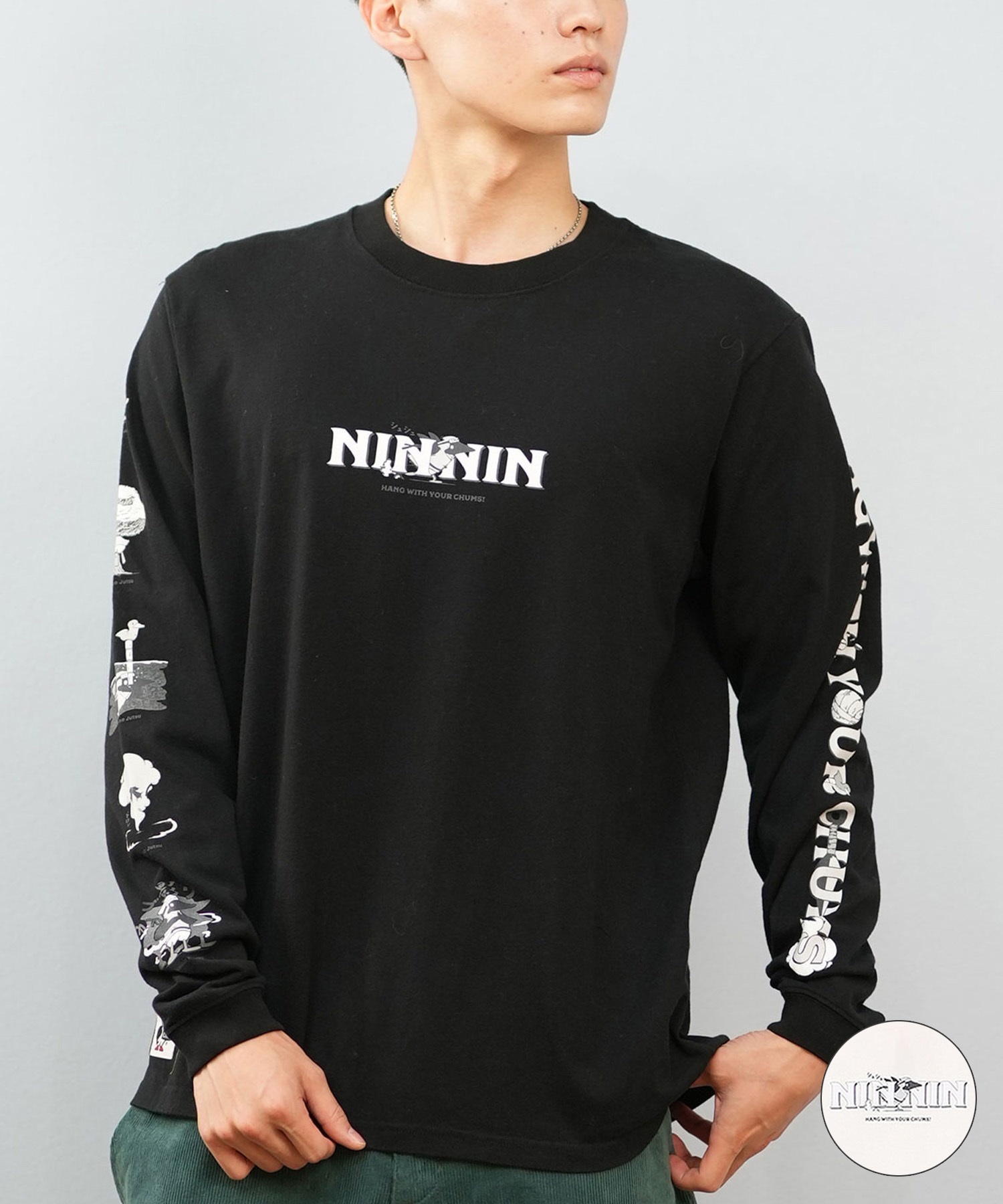 CHUMS チャムス 長袖 Tシャツ ロンT メンズ 蓄光プリント ザニンジャ