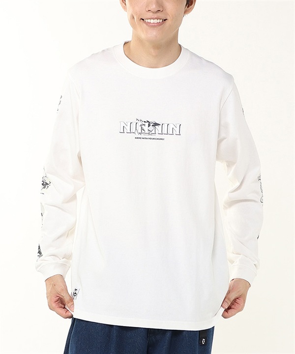 CHUMS チャムス 長袖 Tシャツ ロンT メンズ 蓄光プリント ザニンジャブラッシュド ロングスリーブ CH01-2662