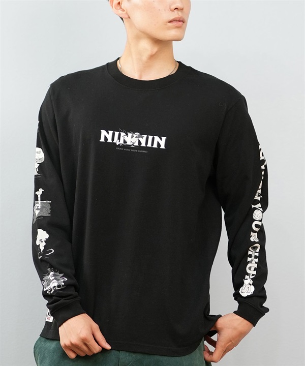 CHUMS チャムス 長袖 Tシャツ ロンT メンズ 蓄光プリント ザニンジャブラッシュド ロングスリーブ CH01-2662