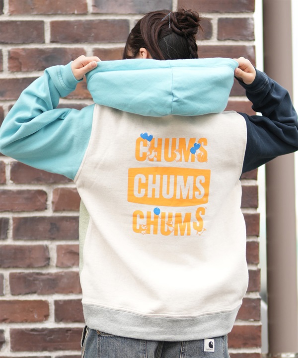 CHUMS チャムス ジップアップ パーカー レディース スウェット フーディー バックプリント 裏起毛 LOVE BALLOON ZIP PARKA CH00-1541