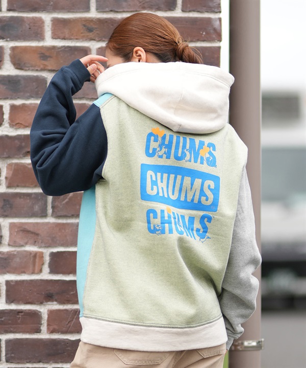 CHUMS チャムス ジップアップ パーカー レディース スウェット フーディー バックプリント 裏起毛 LOVE BALLOON ZIP PARKA CH00-1541