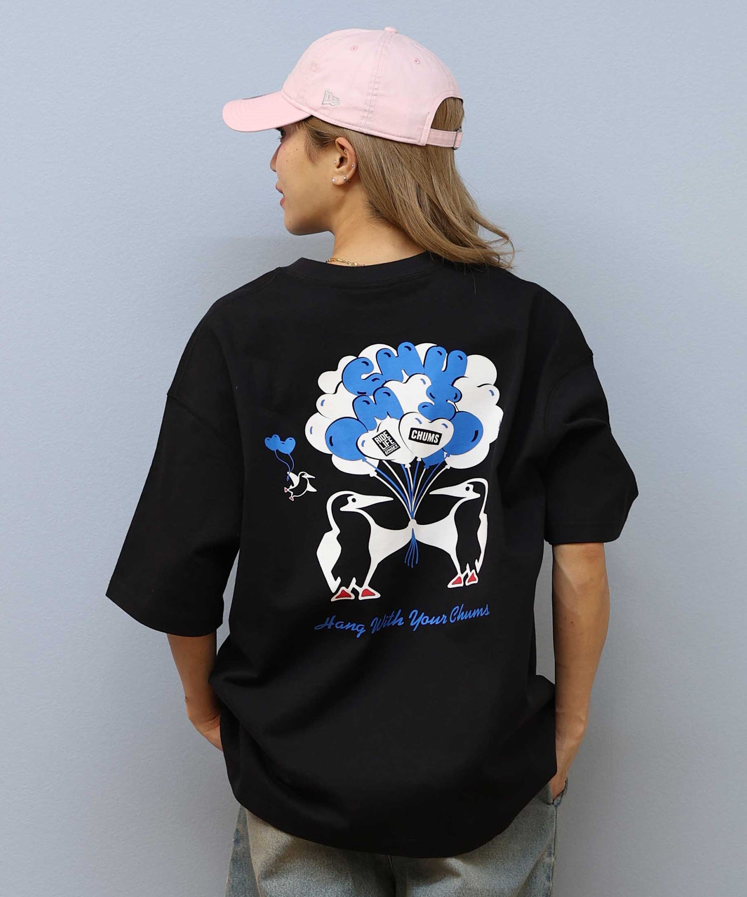CHUMS チャムス 半袖 Tシャツ レディース バックプリント CH01