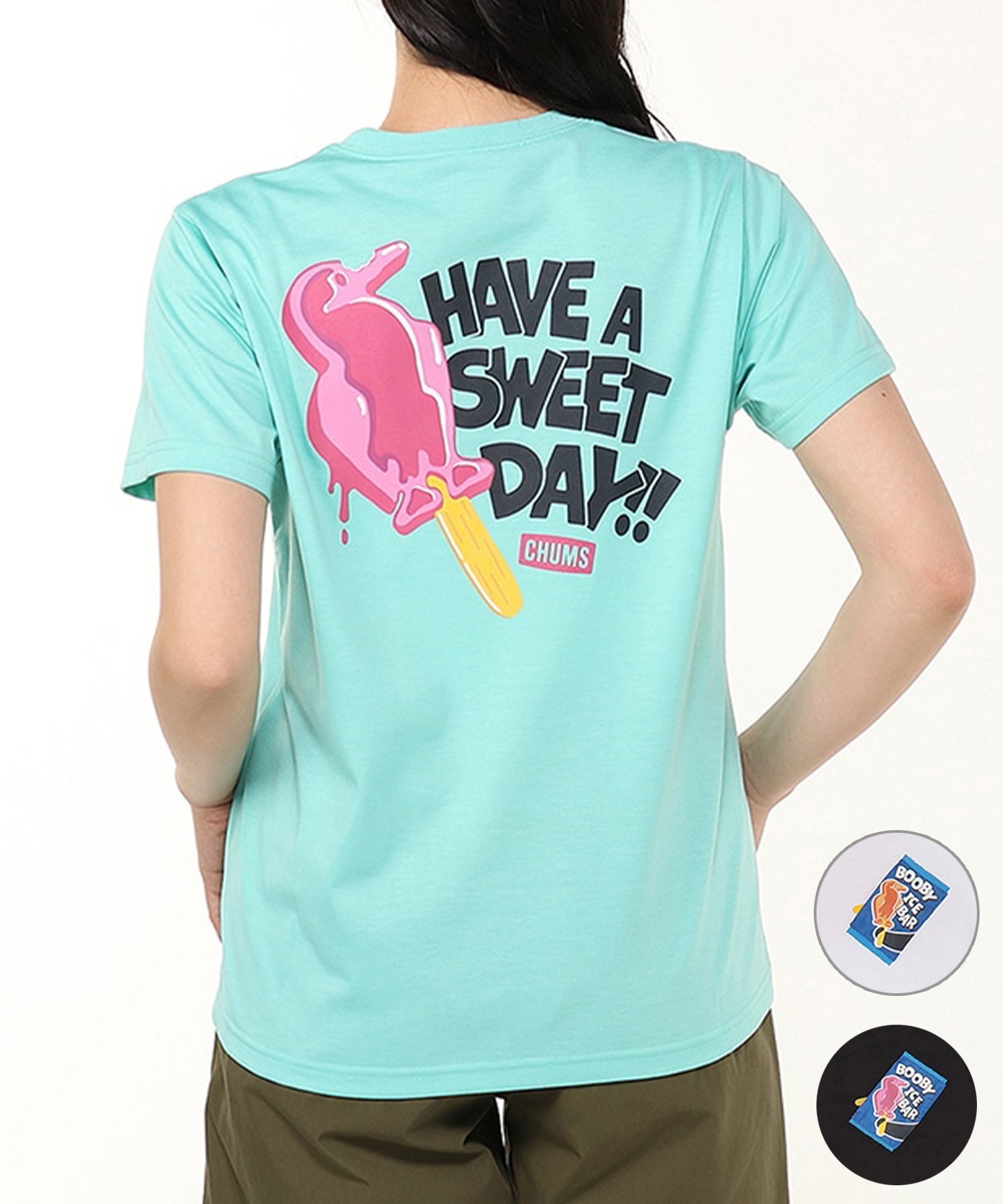 チャムvol.1 CHUMS チャムス 半袖 Tシャツ レディース アイスグラフィックTシャツ
