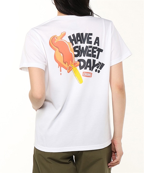 CHUMS チャムス 半袖 Tシャツ レディース アイスグラフィックTシャツ UVケア CH11-2536