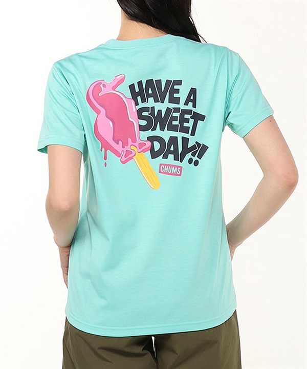 CHUMS チャムス 半袖 Tシャツ レディース アイスグラフィックTシャツ UVケア CH11-2536
