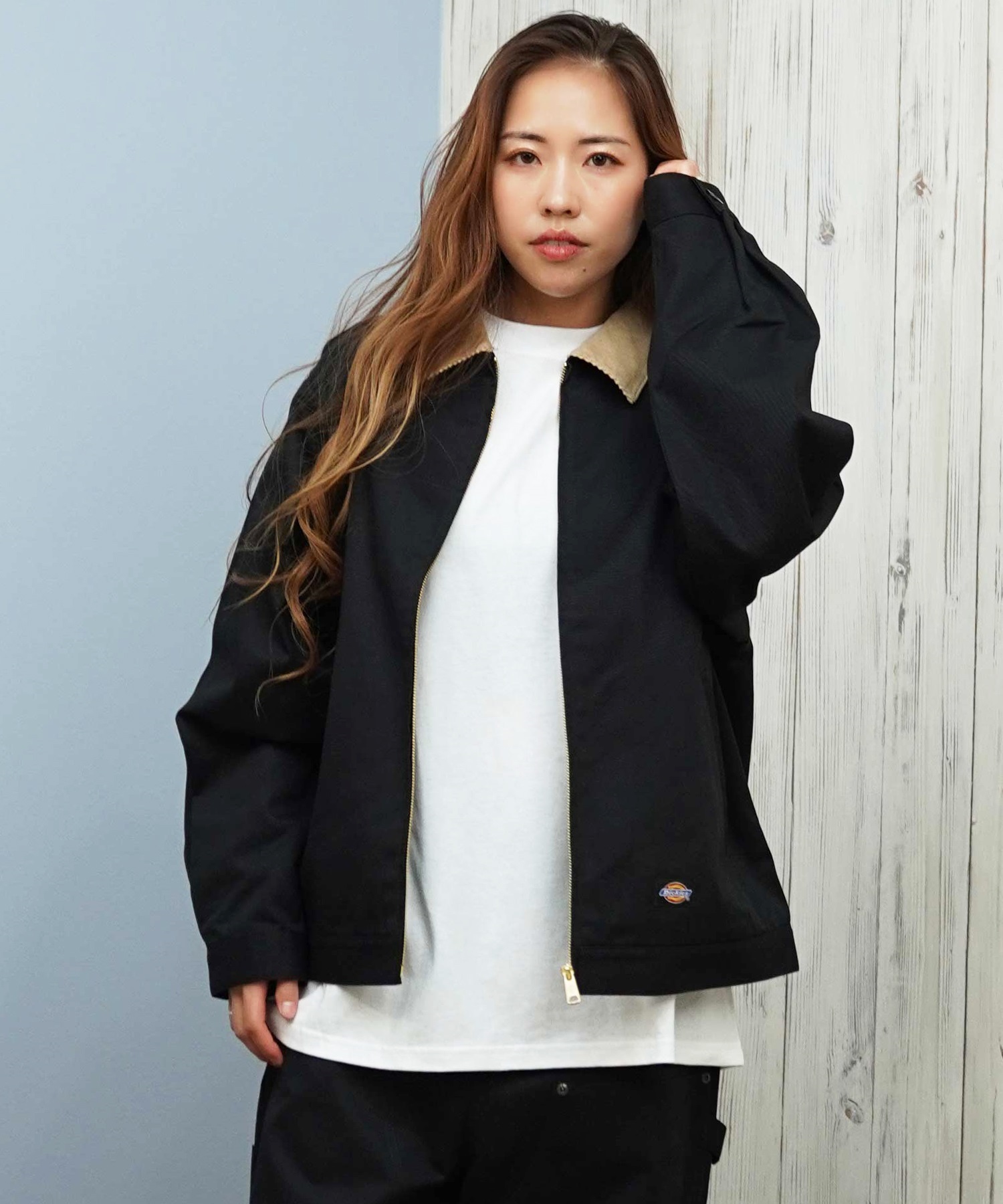 90s USA企画 Dickies アイゼンハワージャケット ブラック M Dickies/ディッキーズ/US企画/ツイル/アイゼンハワー/ジャケット