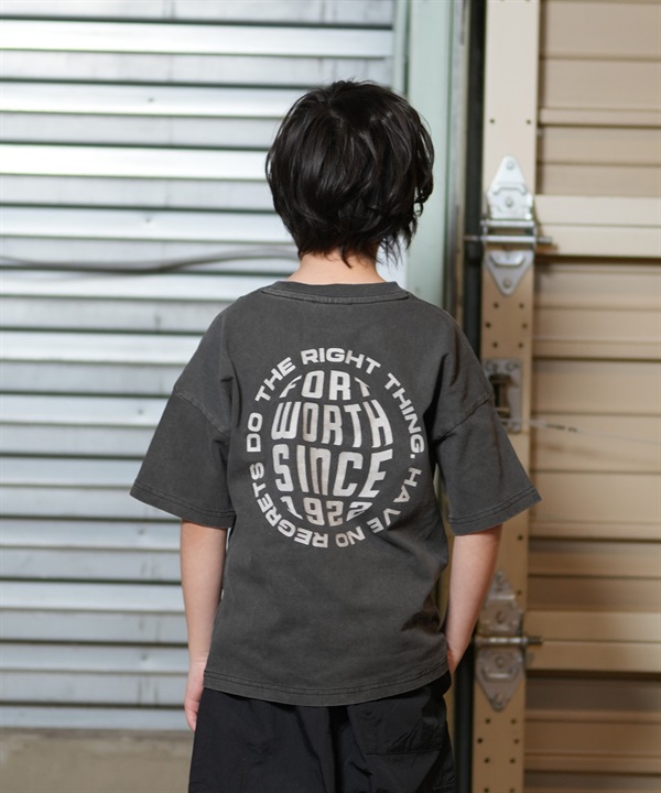 Dickies ディッキーズ 半袖 Tシャツ キッズ ジュニア 子供 バックプリント ヴィンテージ風 ピグメント加工 81220200