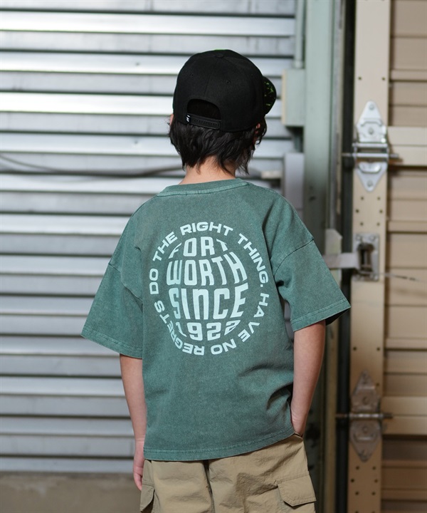 Dickies ディッキーズ 半袖 Tシャツ キッズ ジュニア 子供 バックプリント ヴィンテージ風 ピグメント加工 81220200