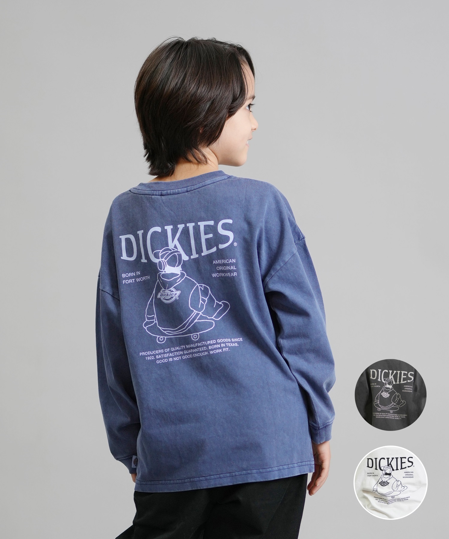 Dickies ディッキーズ 長袖 Tシャツ キッズ DK Pigment dye L T shirt