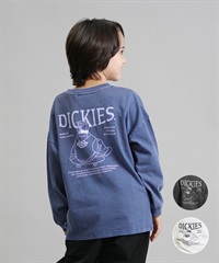 Dickies ディッキーズ 長袖 Tシャツ キッズ DK Pigment dye L T shirt 253K30M201 ムラサキスポーツ限定(CBK-130cm)