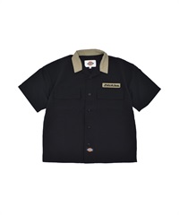 Dickies ディッキーズ 半袖 シャツ キッズ ジュニア 子供 ボーリングシャツ ワンポイント ロゴ 81220000(0080-130cm)
