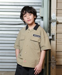 Dickies ディッキーズ 半袖 シャツ キッズ ジュニア 子供 ボーリングシャツ ワンポイント ロゴ 81220000(0074-130cm)