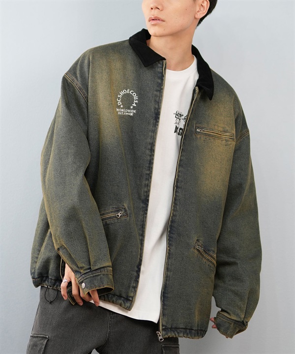 DC ディーシー アウター メンズ パデッドジャケット ワークジャケット デニム生地 中綿 PADDED WORK JACKET DJK254026