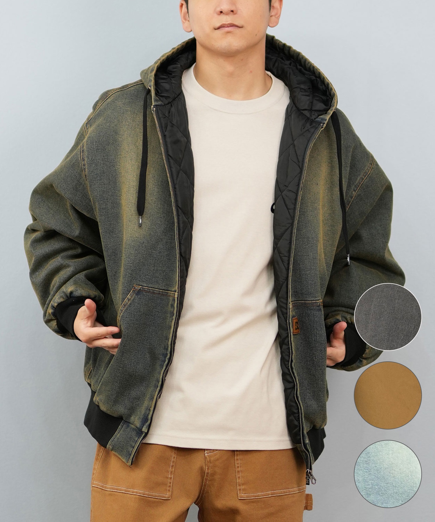 DC ディーシー アウター ブルゾン メンズ ジップアップ PADDED HOOD