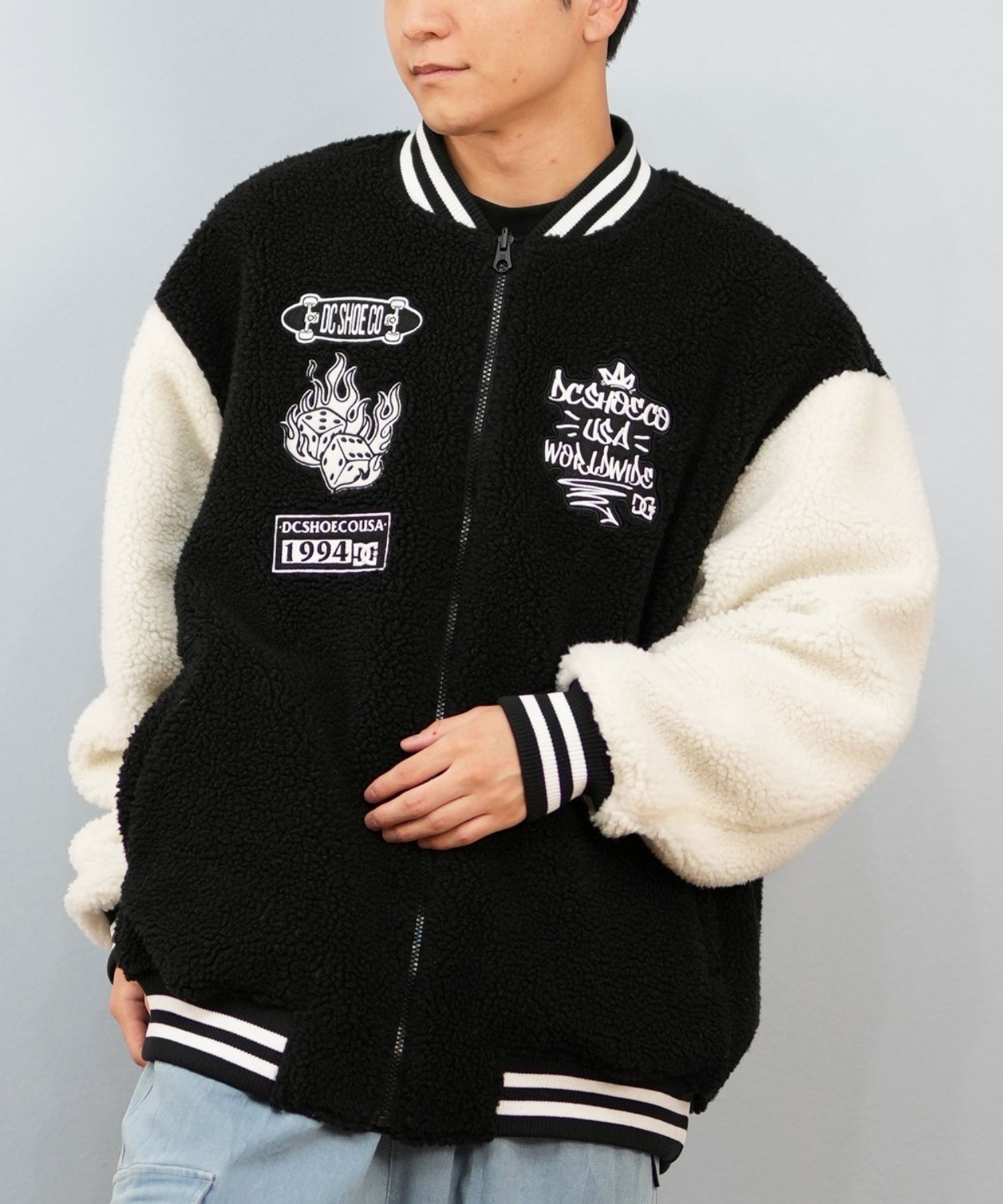 アーティスト スタジャン DC ディーシー アウター スタジャン メンズ スタジアム ジャケット