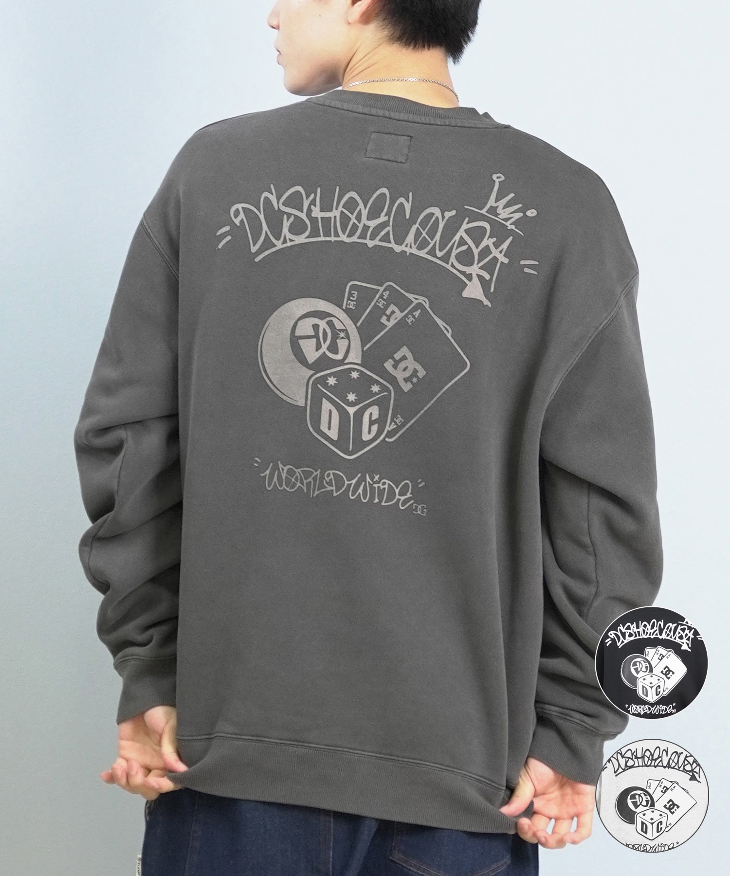 DC ディーシー トレーナー スウェット メンズ クルーネック バック