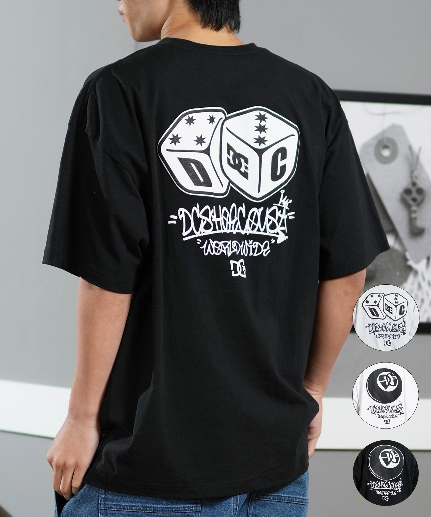 DC ディーシー 半袖 Tシャツ メンズ バックプリント オーバーサイズ