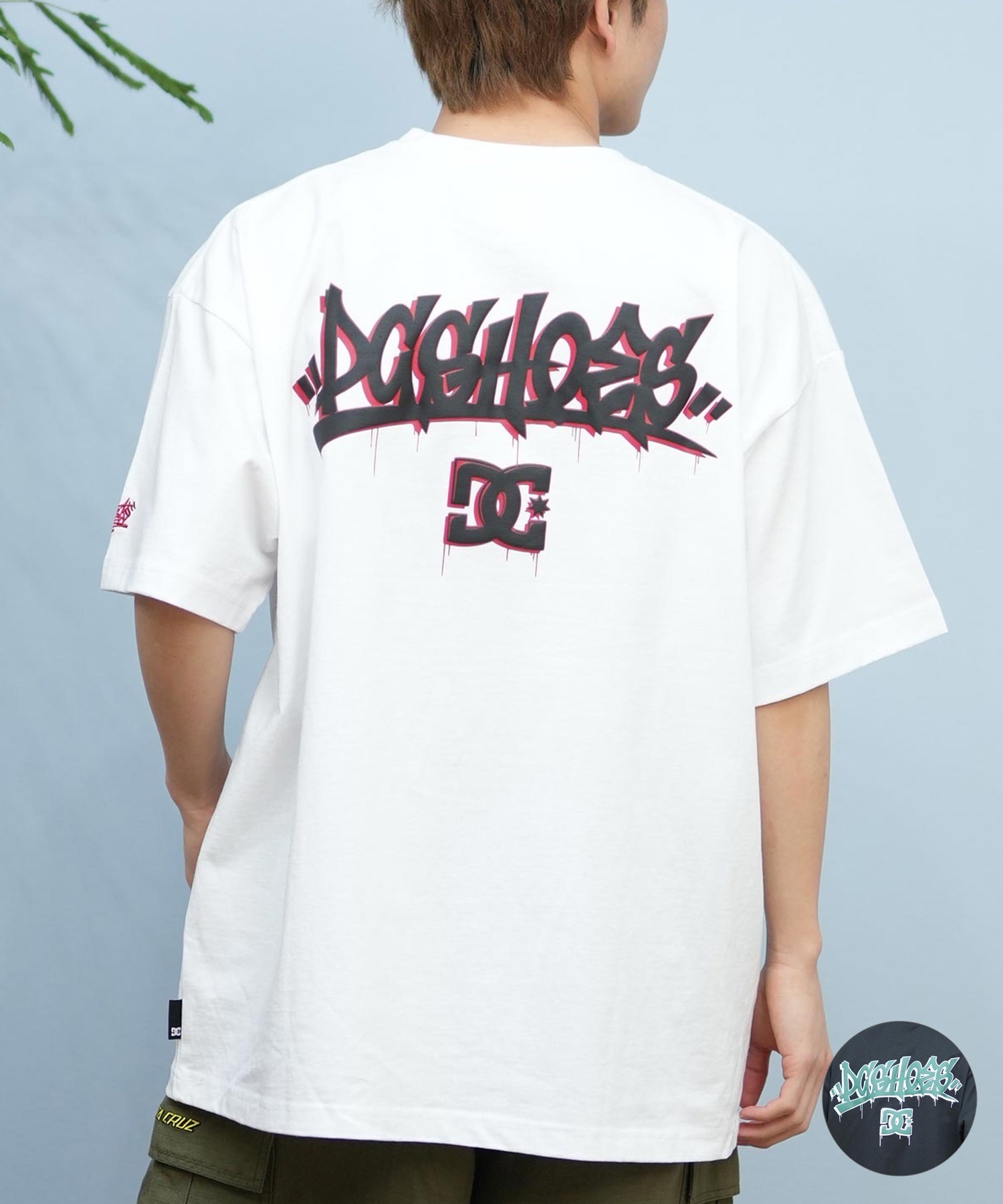 DC ディーシー 半袖 Tシャツ メンズ バックプリント ルーズ