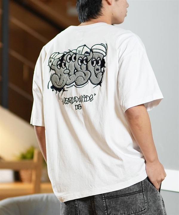 DC ディーシー 半袖 Tシャツ メンズ バックプリント オーバーサイズ サガラ刺? 25 SK CREW SS DST252008
