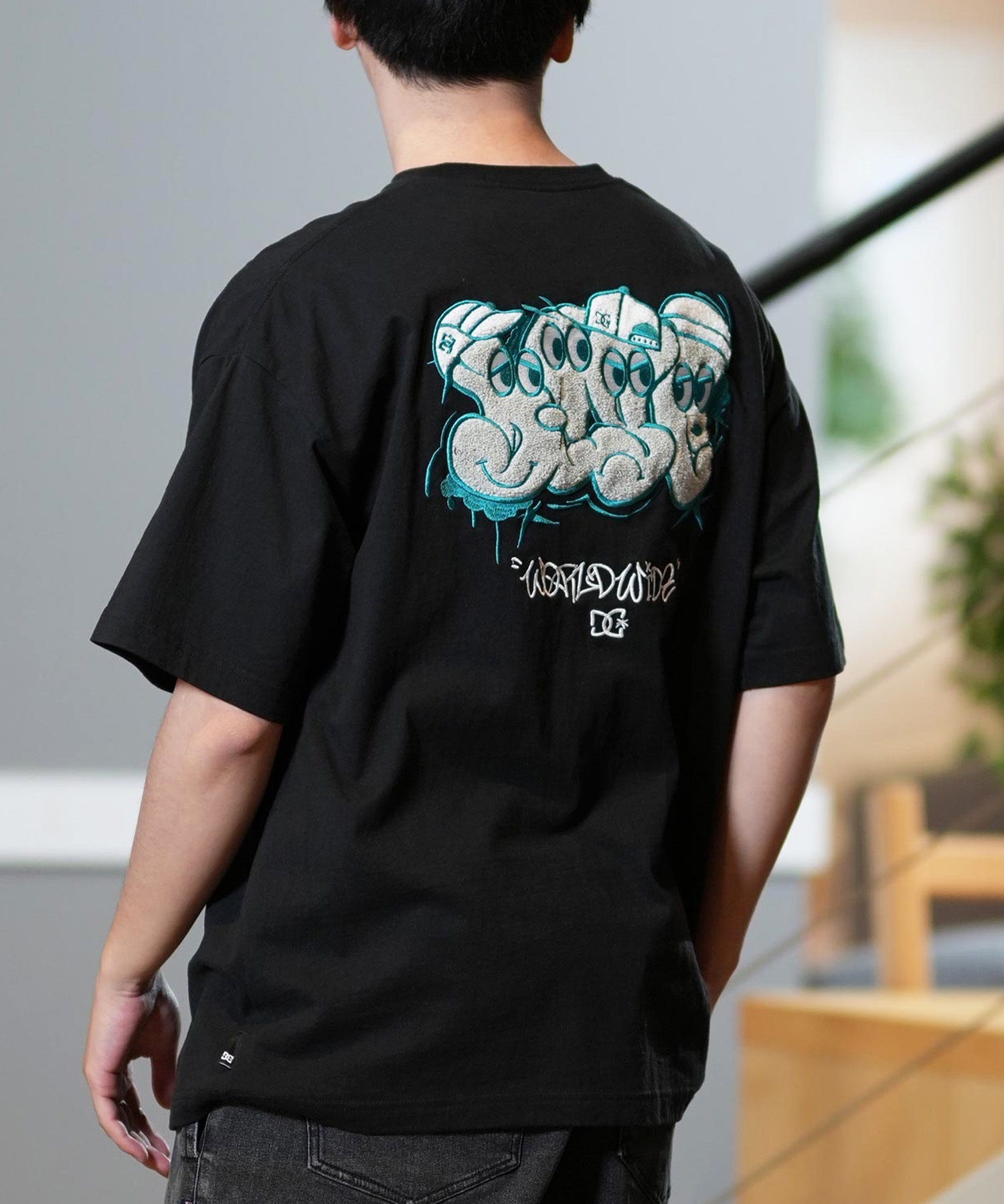 DC ディーシー 半袖 Tシャツ メンズ バックプリント オーバーサイズ