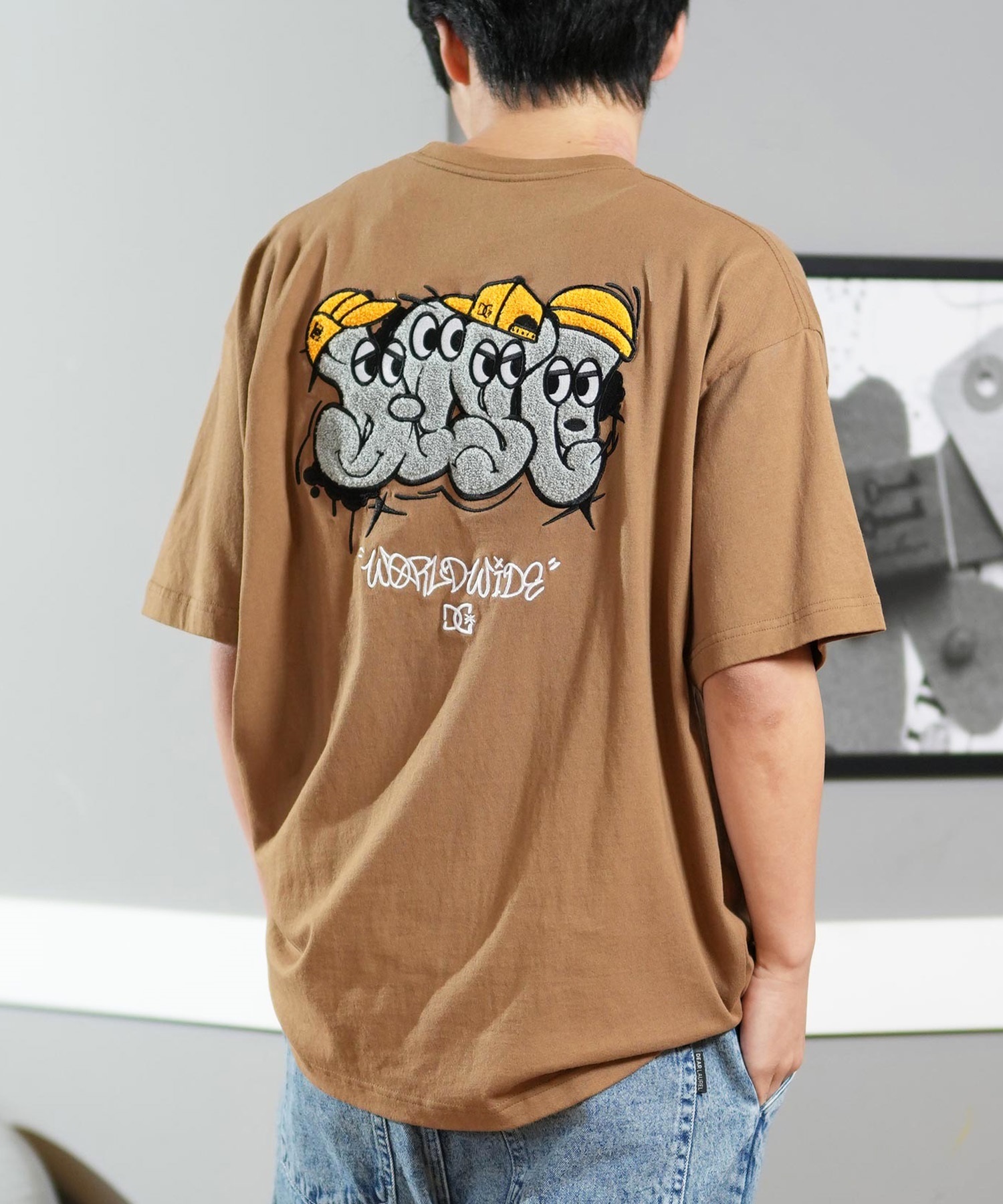 DC ディーシー 半袖 Tシャツ メンズ バックプリント オーバーサイズ