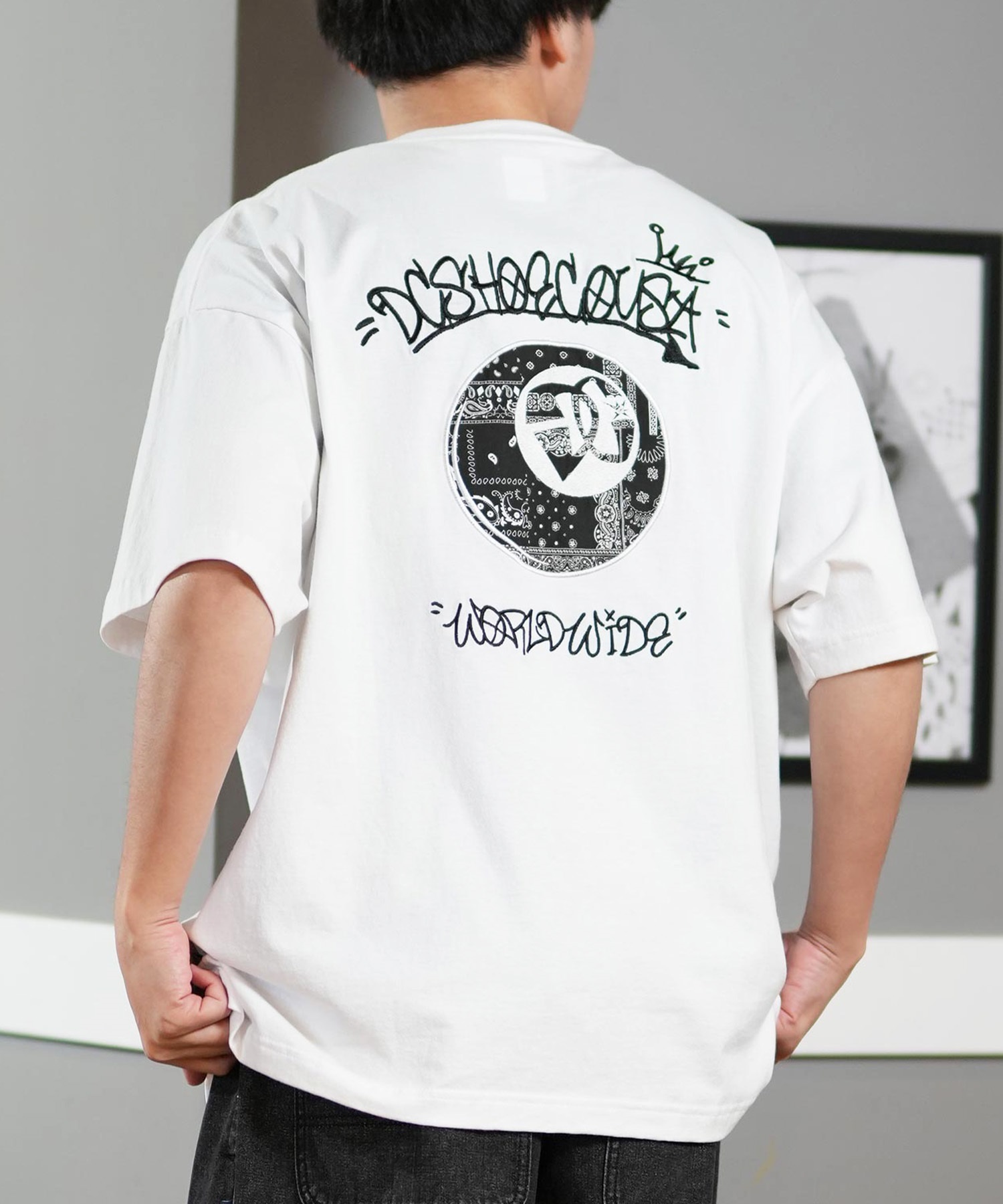DC ディーシー 半袖 Tシャツ メンズ バックプリント オーバーサイズ 25