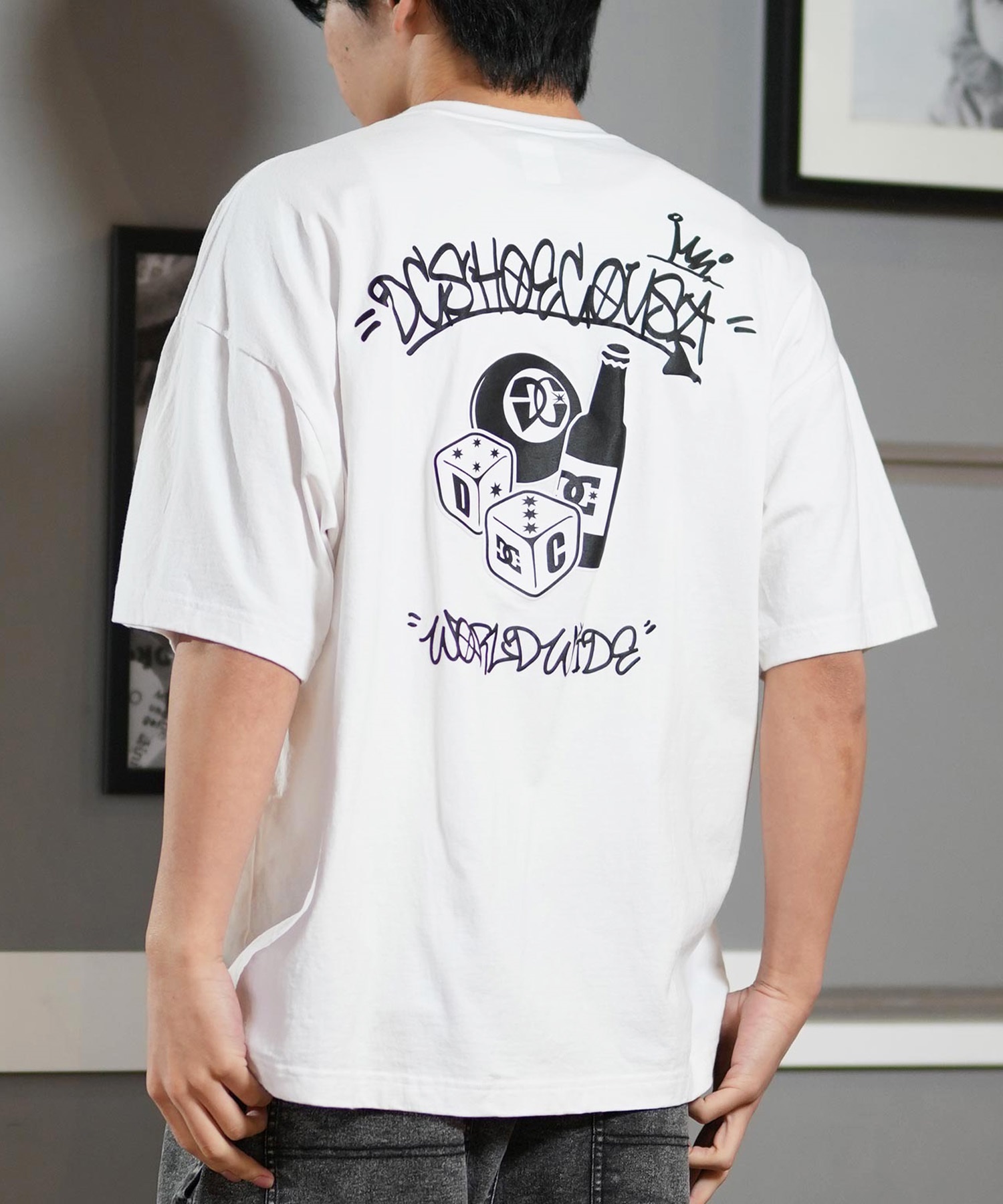 DC ディーシー 半袖 Tシャツ メンズ バックプリント オーバーサイズ 25