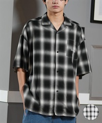 DC ディーシー 半袖 シャツ メンズ チェック柄 オーバーサイズ 25 OMBRE CHECK SHIRT SS DSH252002
