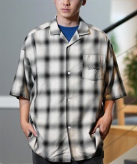 DC ディーシー 半袖 シャツ メンズ チェック柄 オーバーサイズ 25 OMBRE CHECK SHIRT SS DSH252002