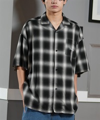 DC ディーシー 半袖 シャツ メンズ チェック柄 オーバーサイズ 25 OMBRE CHECK SHIRT SS DSH252002