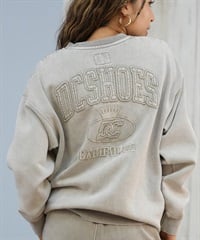 DC ディーシー トレーナー スウェット レディース 古着風 ヴィンテージ加工 裏起毛 セットアップ対応 LPO254309(BES-M)