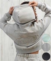 DC ディーシー ジップアップ パーカー レディース クロップド丈 ショート丈 セットアップ対応 裏起毛 LZP254307(BES-M)