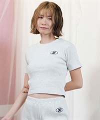 DC ディーシー 半袖 Tシャツ レディース クロップド丈 LST251308(GRY-S)