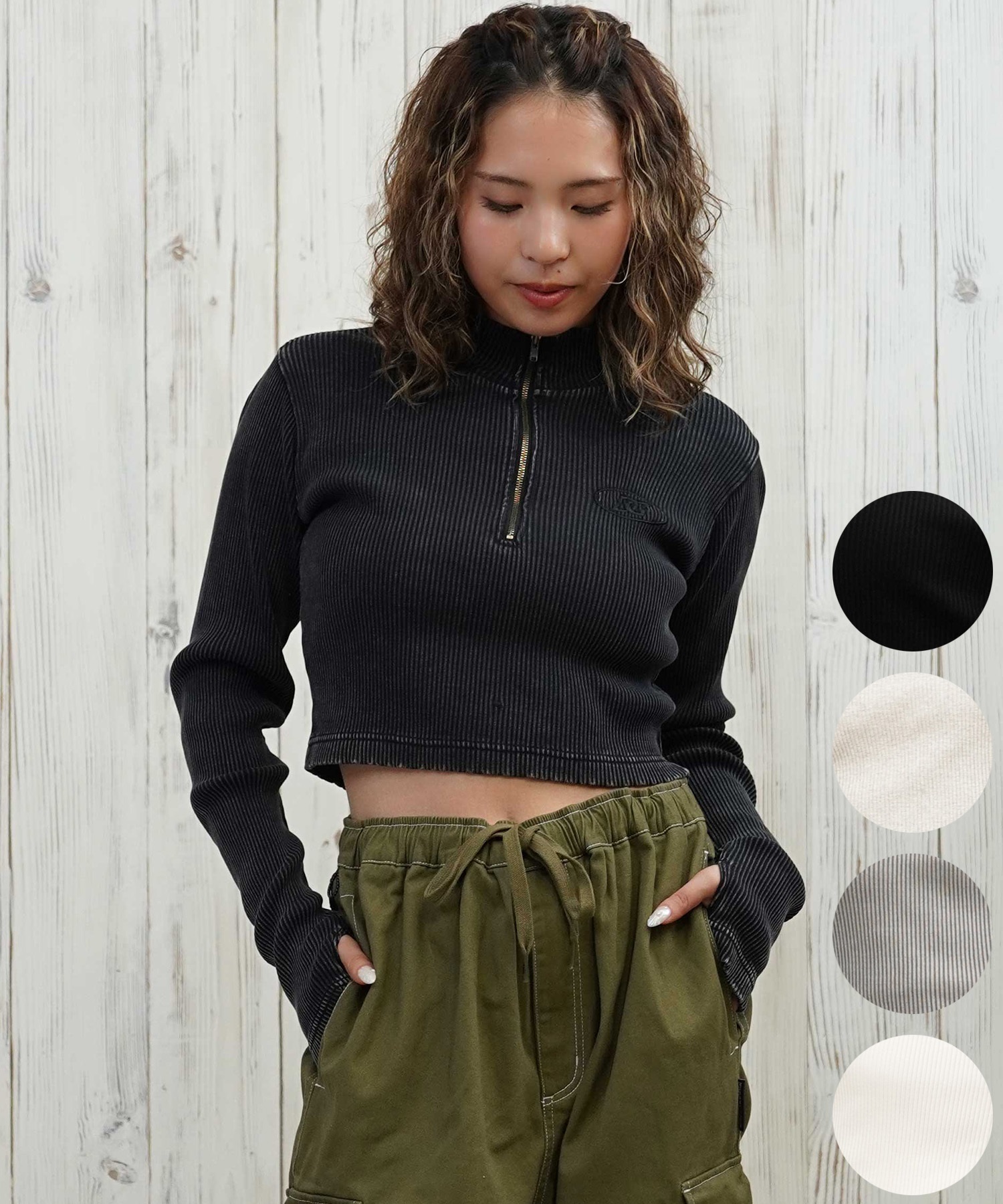 トップス ultra10 DC ディーシー 長袖 Tシャツ ロンT レディース クロップド丈