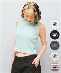 DC ディーシー タンクトップ レディース リブ クロップド丈 ショート丈 ロゴ パッド付 セットアップ対応 LSL252309(WHT-S)