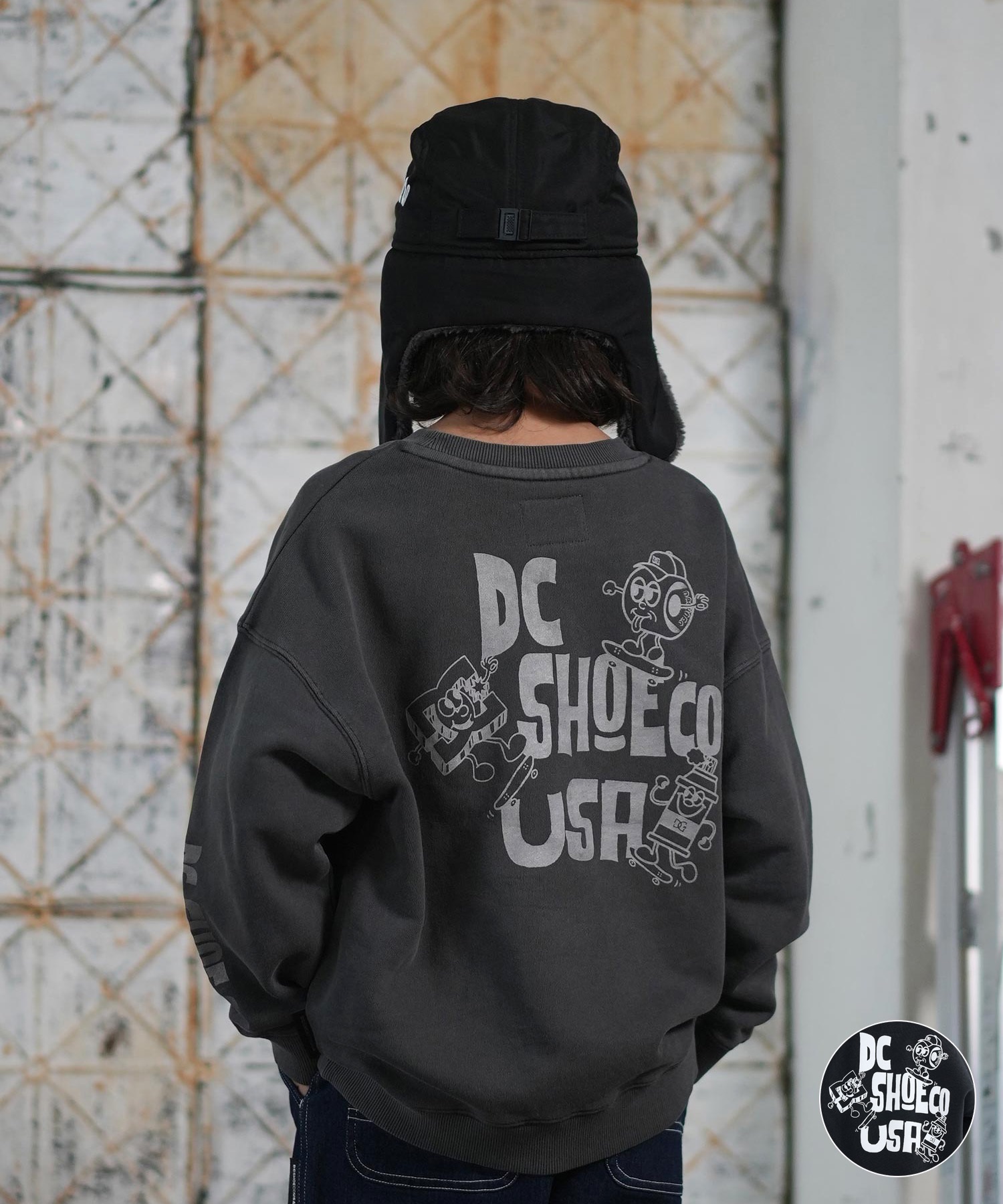 DC ディーシー トレーナー スウェット キッズ ジュニア 子供 クルー