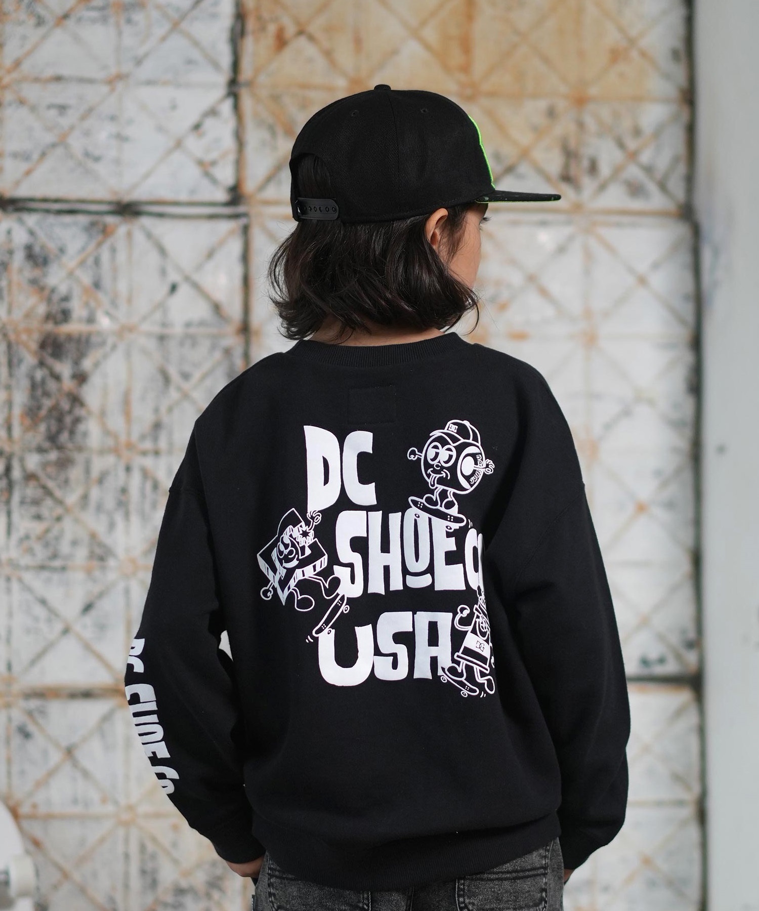 DC ディーシー トレーナー スウェット キッズ ジュニア 子供 クルー