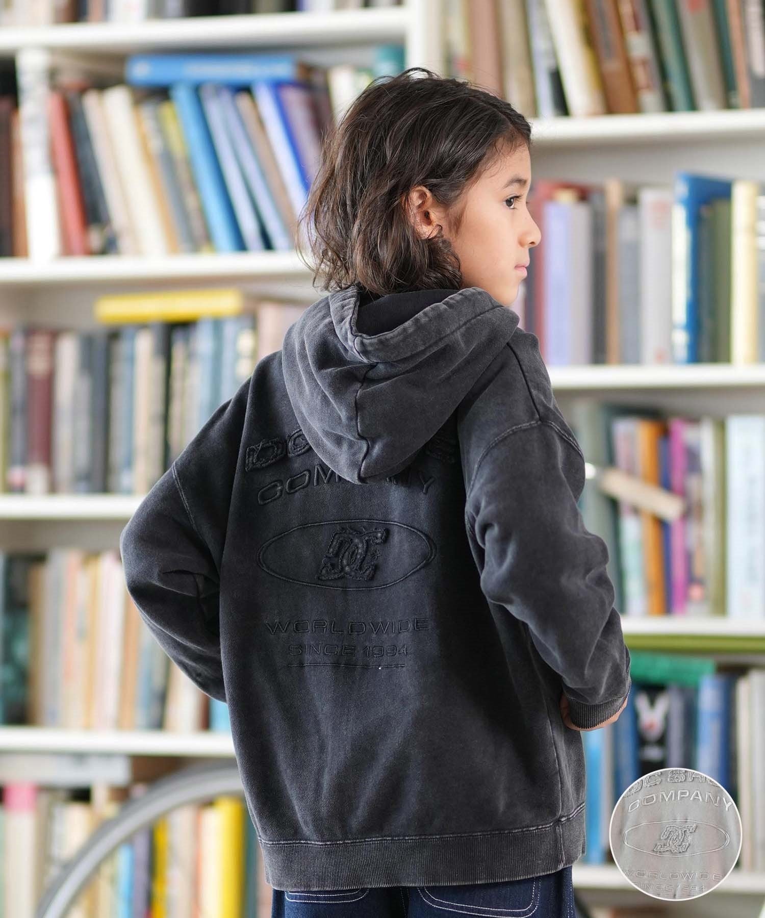 DC ディーシー ジップアップ パーカー キッズ ジュニア 子供 ダメージ加工 KD HIDDEN ZH フーディ YZP254509(BES-130cm)