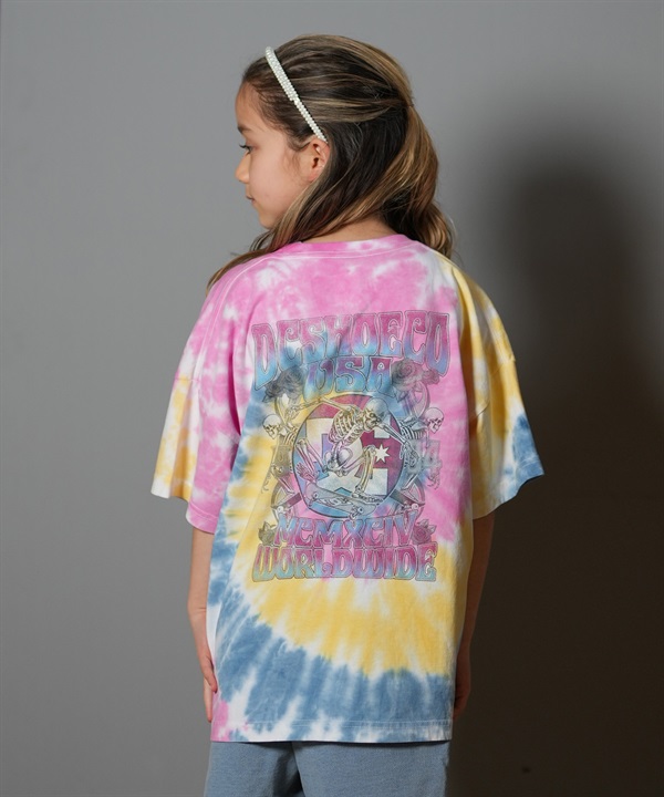 DC ディーシー 半袖 Tシャツ キッズ ジュニア 子供 バックプリント ロゴ 25 KD ROCK SKULL SS YST252504