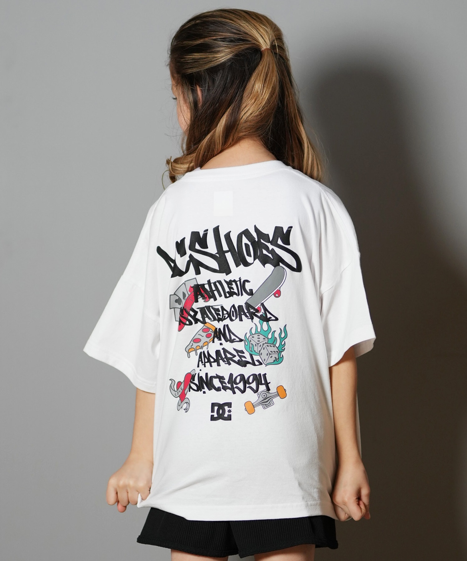 DC ディーシー 半袖 Tシャツ キッズ 子供 25 KD JUMBLE UP SS