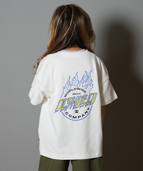 DC ディーシー 半袖 Tシャツ キッズ ジュニア 子供 バックプリント ロゴ 25 KD CT FIERY SS YST252510