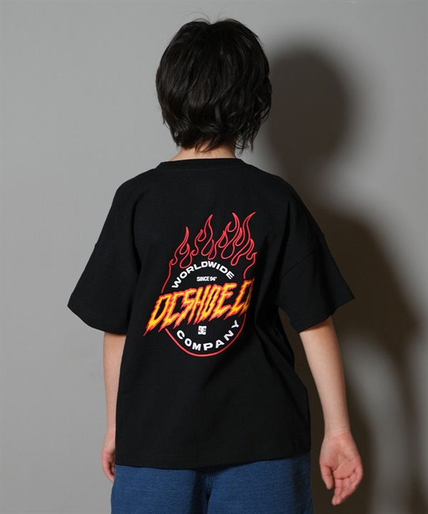 DC ディーシー 半袖 Tシャツ キッズ ジュニア 子供 バックプリント ロゴ 25 KD CT FIERY SS YST252510