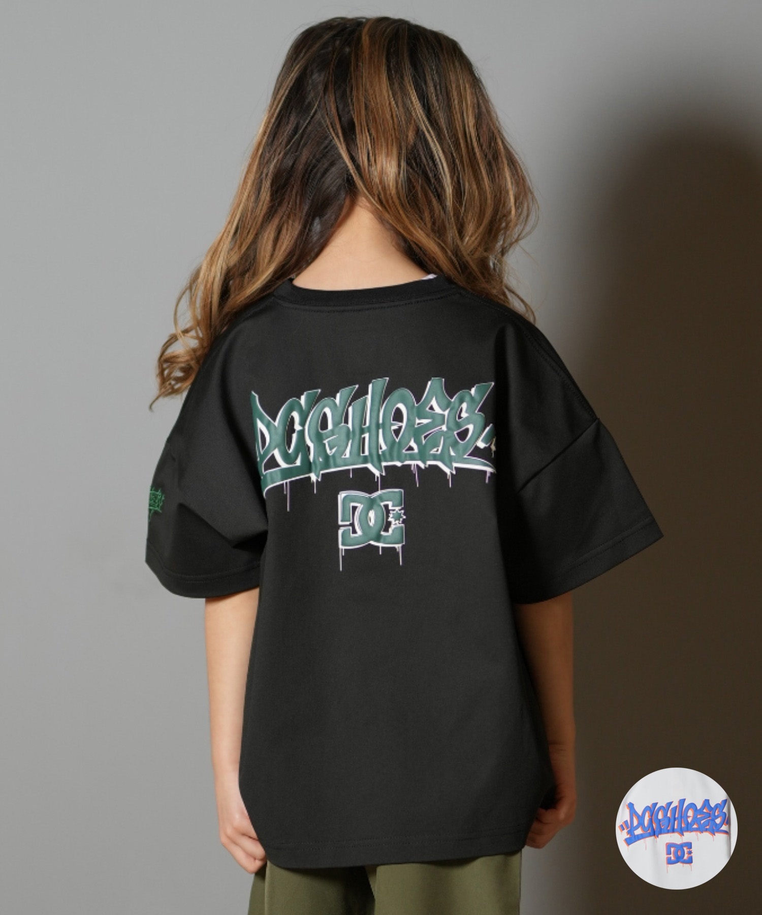 DC ディーシー 半袖 Tシャツ キッズ ジュニア 子供 バック