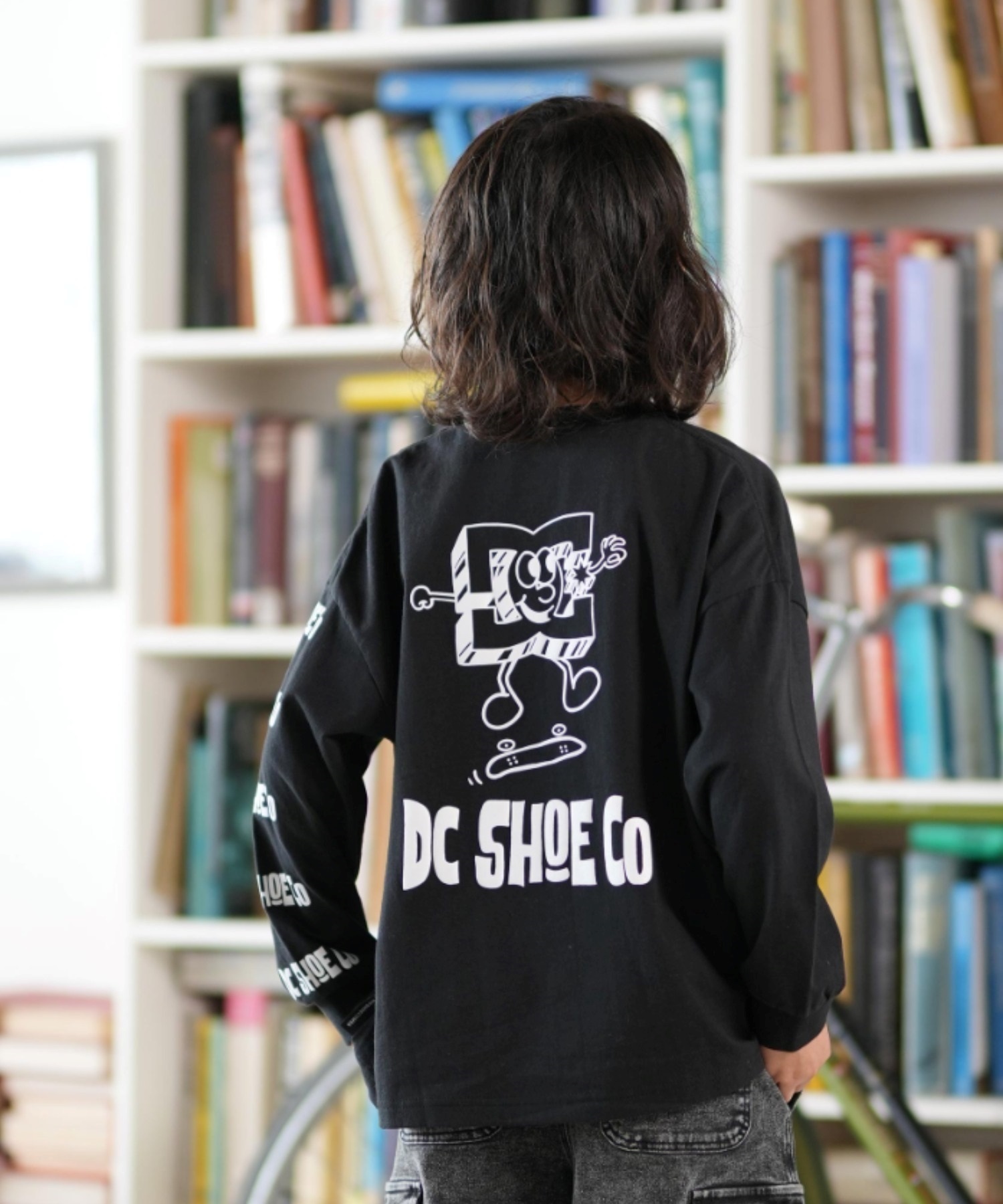 BASKETCASE SCRIBBLE サーマル L 長袖 総柄 希少 DC ディーシー 長袖 Tシャツ キッズ ジュニア ロンT 25 KD PLAY TIME